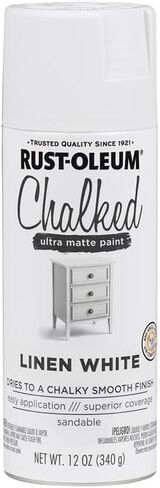 Rust-Oleum 302591 Chalked Spray Paint, 12 oz, Linen White Ultra Matte, 12 Ounce (Pack of 2) in Saudi Arabia