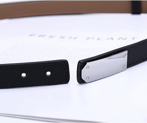 FENLDY Adjustable Thin Belts For Womens Skinny Belts For Dresses Womens Solid Color Alloy Snap-On Belts For Jeans in Saudi Arabia