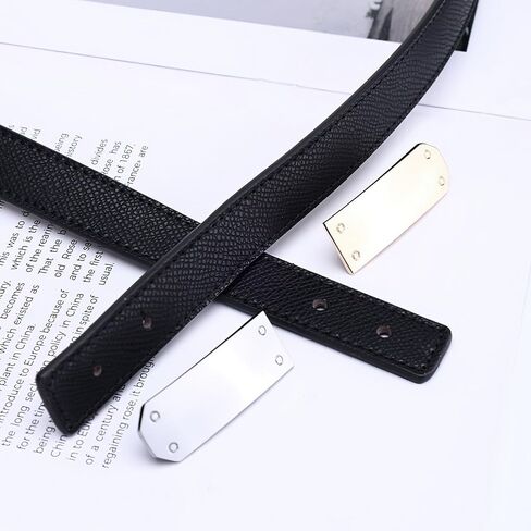 FENLDY Adjustable Thin Belts For Womens Skinny Belts For Dresses Womens Solid Color Alloy Snap-On Belts For Jeans in Saudi Arabia
