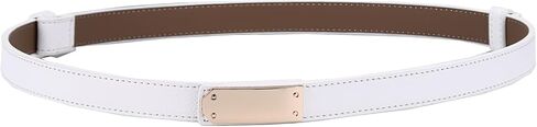 FENLDY Adjustable Thin Belts For Womens Skinny Belts For Dresses Womens Solid Color Alloy Snap-On Belts For Jeans in Saudi Arabia