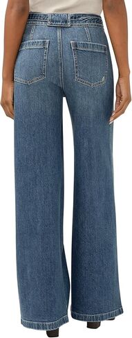 شركة Silver Jeans Co. بنطال جينز نسائي عالي الارتفاع وحزام وواسع الساق مرغوب فيه للغاية in Kuwait