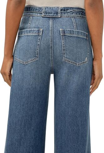 شركة Silver Jeans Co. بنطال جينز نسائي عالي الارتفاع وحزام وواسع الساق مرغوب فيه للغاية in Kuwait