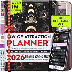 Law of Attraction Planner 2025 - Weekly and Monthly Planner, 12 Month Journey to Increase Productivity & Enhance Organization | Life Organizer, Gratitude Journal, Hourly Planner, To Do List | 2025 Planner - Vision Board, Gift Box & Planner Stickers in Kuwait