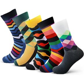 5 أزواج من الجوارب الرجالية المرحة وغير التقليدية، جوارب قطنية بتصميم مجنون هدايا مبتكرة للرجال in Kuwait