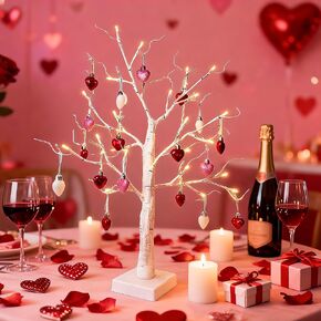 مصغرة عيد الحب شجرة عيد الميلاد الحلي الزينة، 20ct 1.18 بوصة الوردي الأحمر الأبيض على شكل قلب الحلي مجموعة للشجرة، الحلي لعيد الحب، عيد الميلاد، حفل الزفاف والذكرى السنوية in Kuwait
