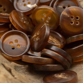 10 Pieces Large 28MM 1.1 Inch Natural Real Horn Buffalo Buttons for Men's Women Blazer, Peacoat, Coats, Jacket, Overcoat, Winter Coat, Uniform Genuine Natural Horn Buttons (Brown) in Kuwait