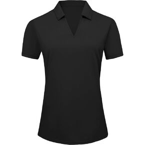 Women's Golf Polo Shirts Short Sleeve Collared V Neck Tennis Shirt Sun Protection UPF 50+ Quick Dry Moisture Wicking in Saudi Arabia
