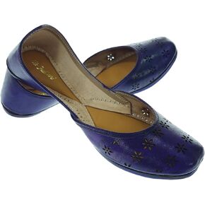 ملابس كاجوال يومية للسيدات من الجلد الناعم من Fulkari Jutis | لدغة وقرص جوتي الحرة | البنجابية جوتي للسيدات | أحذية موجاري مسطحة | شقة فولكاري العرقية للبنات | in Kuwait