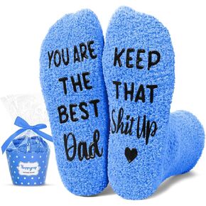 HAPPYPOP Great Gifts for Him - Dad Gifts, Funny Men Socks for Fathers Day, Blue in Saudi Arabia