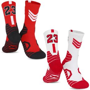 زوجان من جوارب كرة السلة للرجال والأولاد، جوارب رياضية بأرقام محظوظة لفريق كرة السلة للأطفال والكبار in Kuwait