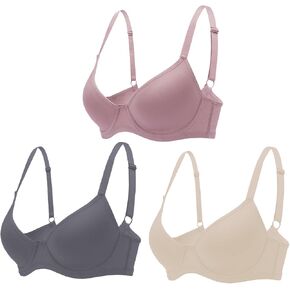 3PC Bras for Women Push up T-Shirt Bra Pack Everyday in Saudi Arabia