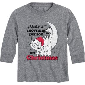 HYBRID APPAREL - Garfield - Only A Morning Person On Christmas - Toddler and Youth Long Sleeve Graphic T-Shirt in Saudi Arabia