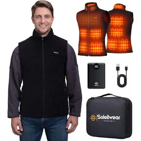 سترة ساخنة للرجال، سترة صوف مع بطارية 12000 مللي أمبير في الساعة، سترة قابلة لإعادة الشحن للصيد في الأماكن المغلقة والمفتوحة in Kuwait