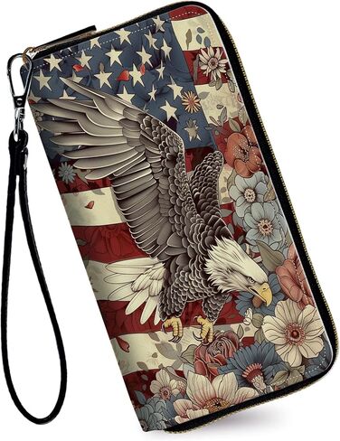 Women's Wallets,Credit Card Holder Money Leather Long Wallet with Wristlet,Large Capacity with Zip-Around Phone Purse for Women Ladies Girls,Red Butterfly Rose in Saudi Arabia