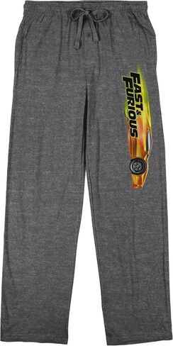 Bioworld Fast & Furious Race Car Logo Men's Heather Gray Sleep Pajama Pants in Saudi Arabia
