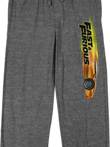 Bioworld Fast & Furious Race Car Logo Men's Heather Gray Sleep Pajama Pants in Saudi Arabia