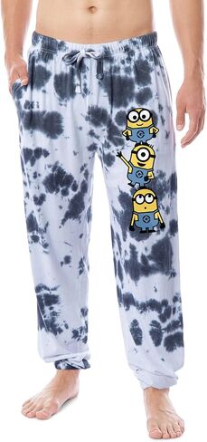 Despicable Me Men's Minions Chibi Tie-Dye Jogger Sleep Pajama Pants in Saudi Arabia