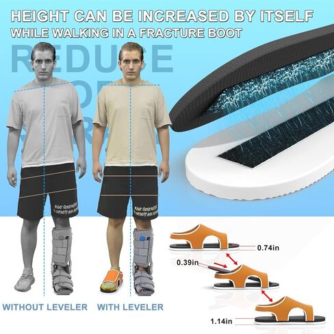 Shoe Leveler, Shoe Balancer, Shoes Lift for Walking Boot, Ultra Lightweight & Comfort Double Open Design in Saudi Arabia