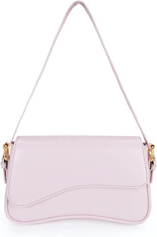 Women Saddle Shoulder Bag Y2K Trendy Vegan Leather Purse Retro Hobo Handbags Zipper Clutch with 2 Removable Strap in Saudi Arabia
