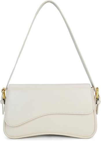 Women Saddle Shoulder Bag Y2K Trendy Vegan Leather Purse Retro Hobo Handbags Zipper Clutch with 2 Removable Strap in Saudi Arabia