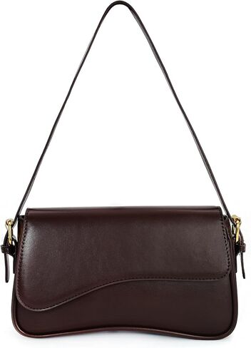 Women Saddle Shoulder Bag Y2K Trendy Vegan Leather Purse Retro Hobo Handbags Zipper Clutch with 2 Removable Strap in Saudi Arabia