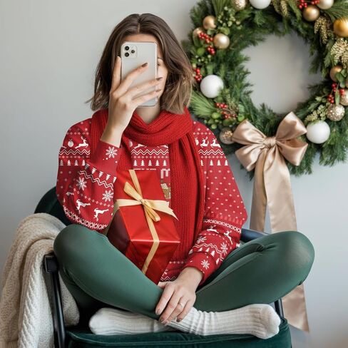 99TIMORO Cartoon Christmas Ugly Sweater, Holiday Movie Sweatshirt 2025, Crewneck Pullover For Men Women in Saudi Arabia