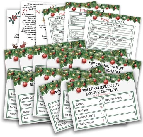Christmas Friendly Feud Quiz, Baby Shower Game Night, Christmas Party Game, Family Activity, Feud Trivia Quiz, Holiday Games for Adults Coworkers Groups Christmas Party Supplies-004 in Saudi Arabia