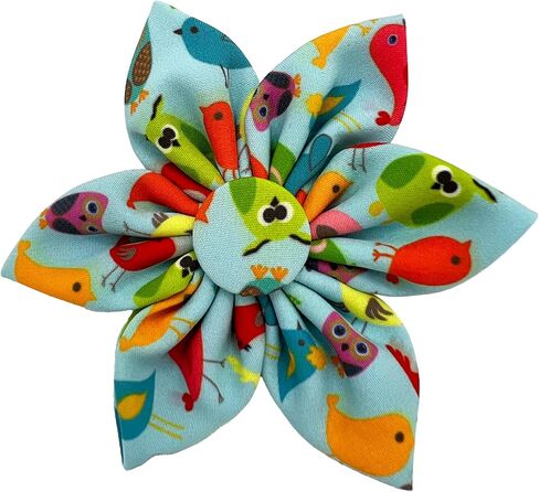 Huxley & Kent Pet Pinwheel | Blue/Green Check (Small) | Easter Spring Collar Accessory for Dogs/Cats | Bow Collar Attachment | Cute, Comfortable Accessory | H&K Pinwheel for Pets in Saudi Arabia