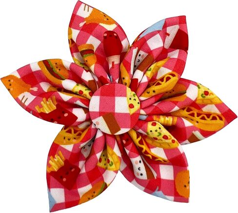 Huxley & Kent Pet Pinwheel | Blue/Green Check (Small) | Easter Spring Collar Accessory for Dogs/Cats | Bow Collar Attachment | Cute, Comfortable Accessory | H&K Pinwheel for Pets in Saudi Arabia