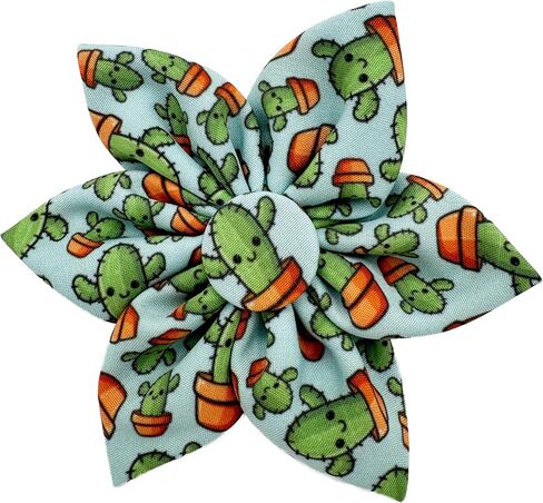 Huxley & Kent Pet Pinwheel | Blue/Green Check (Small) | Easter Spring Collar Accessory for Dogs/Cats | Bow Collar Attachment | Cute, Comfortable Accessory | H&K Pinwheel for Pets in Saudi Arabia