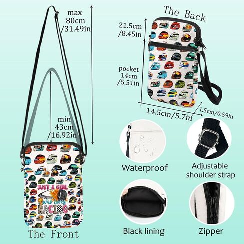 LEVLO Funny Racing Game Crossbody Bag Racing Fans Gifts Racing Lover Shoulder Bag Racing Team Merchandise in Saudi Arabia