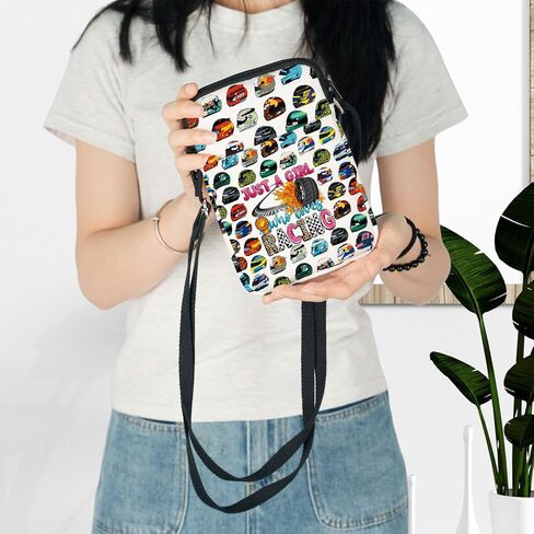 LEVLO Funny Racing Game Crossbody Bag Racing Fans Gifts Racing Lover Shoulder Bag Racing Team Merchandise in Saudi Arabia