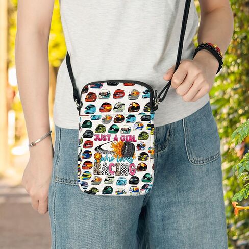 LEVLO Funny Racing Game Crossbody Bag Racing Fans Gifts Racing Lover Shoulder Bag Racing Team Merchandise in Saudi Arabia