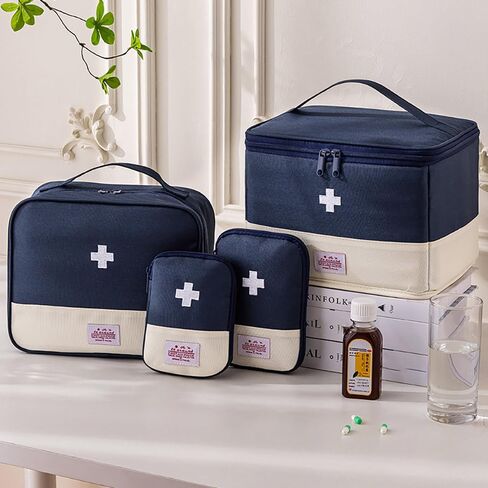 Personal Pill Dispenser,Portable Outdoor First Aid Medical Rescue Bag,Multi-Function Emergency Medicine Storage Organizer Bag,Household Supplies(Red,Small) in Saudi Arabia