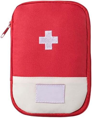 Personal Pill Dispenser,Portable Outdoor First Aid Medical Rescue Bag,Multi-Function Emergency Medicine Storage Organizer Bag,Household Supplies(Red,Small) in Saudi Arabia