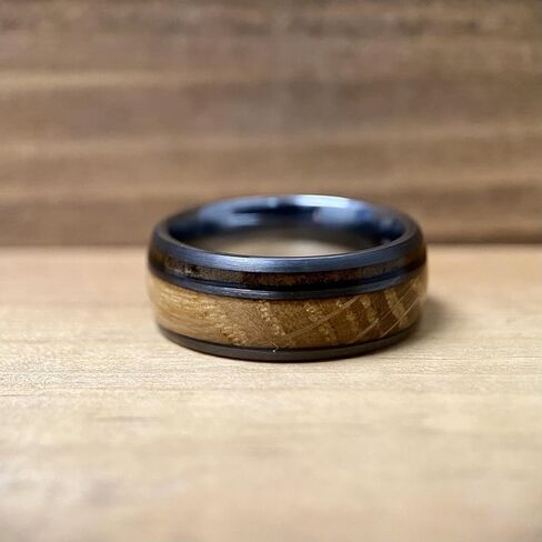 BW James Jewellers "The Winston Churchill Whisky Barrel Cigar Tungsten رجالي خطوبة الزفاف وعصابات الوعد مع حلقات بوربون المستقيمة من كنتاكي، مقاسات مريحة 8-17 in Saudi Arabia