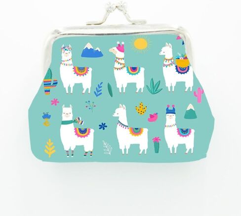 Cartoon Alpaca Printed Coin Purses Girl Hasp Zero Wallet Ladies Clutch Change Purse Female Mini Money Bag in Saudi Arabia