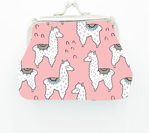 Cartoon Alpaca Printed Coin Purses Girl Hasp Zero Wallet Ladies Clutch Change Purse Female Mini Money Bag in Saudi Arabia