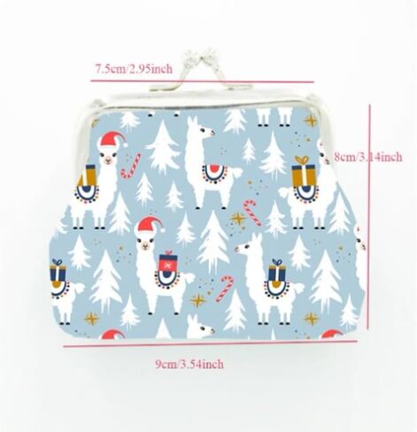 Cartoon Alpaca Printed Coin Purses Girl Hasp Zero Wallet Ladies Clutch Change Purse Female Mini Money Bag in Saudi Arabia