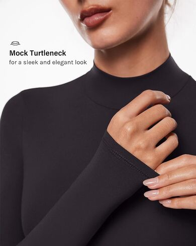 Women's Inbarely® Soft Mock Turtleneck Long Sleeve Top in Saudi Arabia