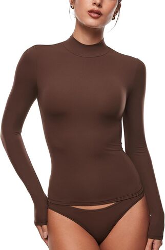 Women's Inbarely® Soft Mock Turtleneck Long Sleeve Top in Saudi Arabia