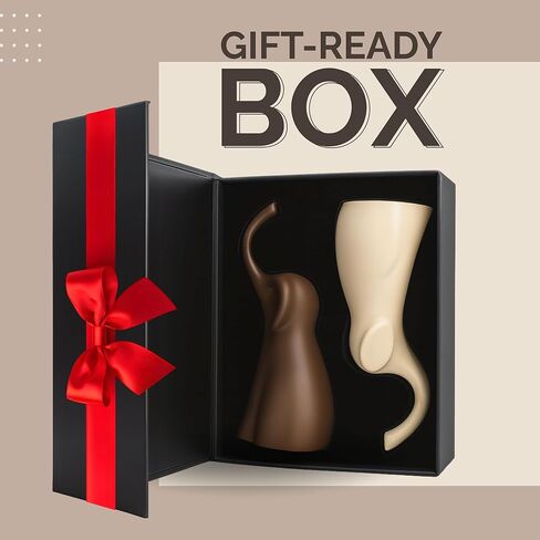 for Couple – Elegant Elephant Gifts for Women, Pair of Matte Ceramic Elephants with Premium Gift Box | Wedding for Wife, Elephant Decor in Kuwait