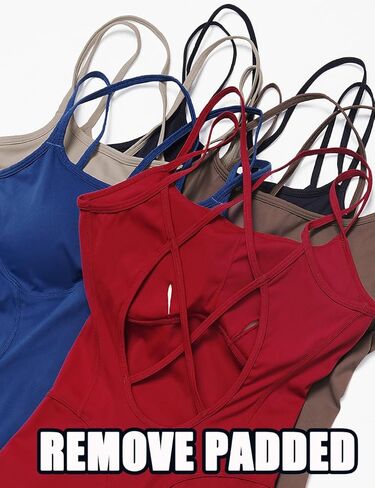 جمبسوت نسائي مثير بدون ظهر من AEEZO، بدلة تدريب مبطنة متقاطعة من الخلف، قطعة واحدة للتحكم في البطن، بدلة ضيقة لرفع المؤخرة in Kuwait