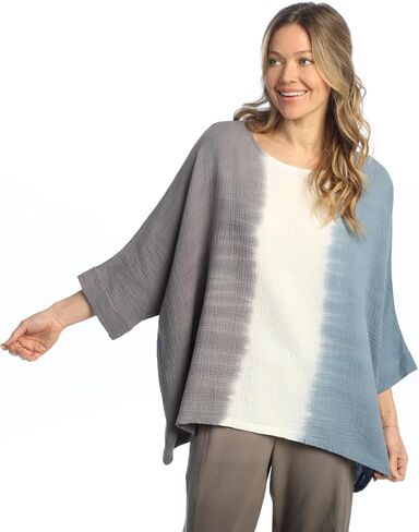 Jess & Jane Mineral Washed Crinkle Cotton Gauze Top - M97 in Saudi Arabia