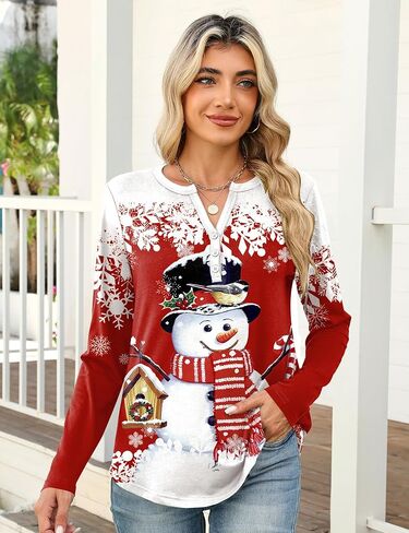Women's Tops Casual Long Sleeve Shirts Casual V Neck Blouses Fall Fashion 2025 in Saudi Arabia