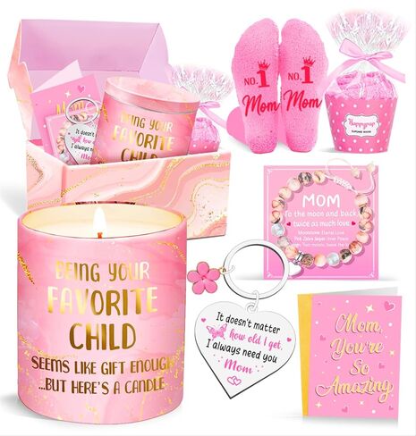 Gift Set for Mom - Mothers Day Gifts, Best Presents for Moms, Christmas Birthday Presents Socks from Daughter Son 5PCS in Saudi Arabia