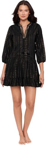 Miraclesuit Women's Swimwear Beach Ect. Jacquard Beach Dress Swimsuit Cover Up, Black, Medium in Saudi Arabia