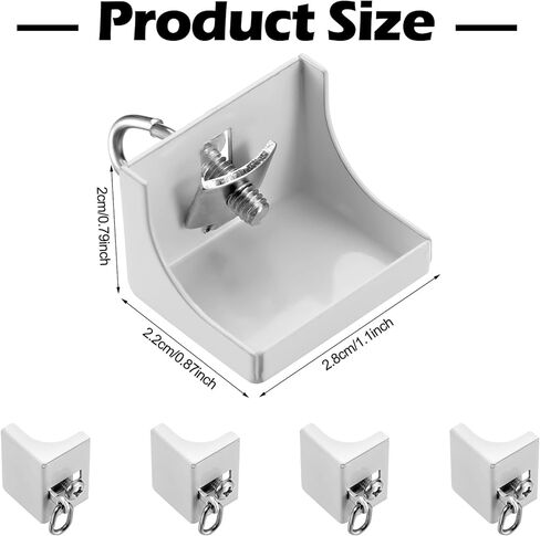 Zonon 4 Pcs End Caps for Curtain Track White Drapery Hook Curtain Track End Stop for Window in Saudi Arabia