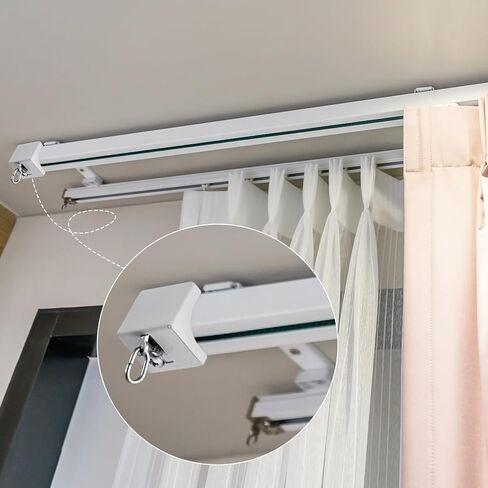 Zonon 4 Pcs End Caps for Curtain Track White Drapery Hook Curtain Track End Stop for Window in Saudi Arabia