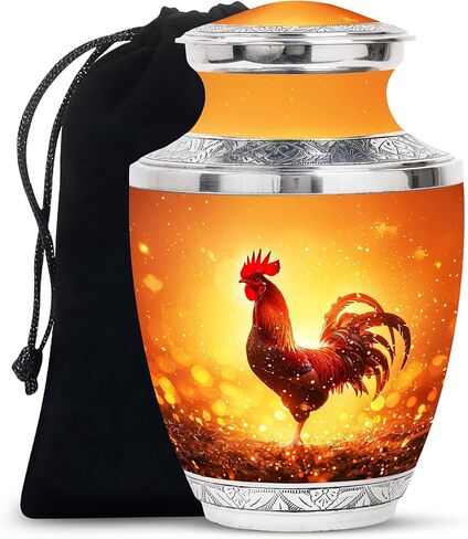 Chicken Urn - Urns for Human Ashes Adult Man - Funeral Urns for Human Adult Ashes for Women - Cremation Urns for Burial (10 inch Pack of 1) in Saudi Arabia